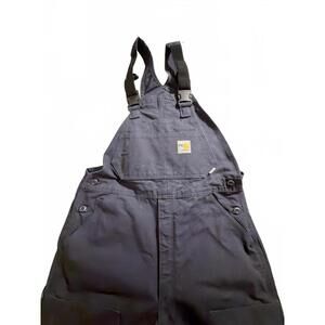 Carhartt Navy Fire Resistant Workwear Overalls with Adjustable Straps 34/32